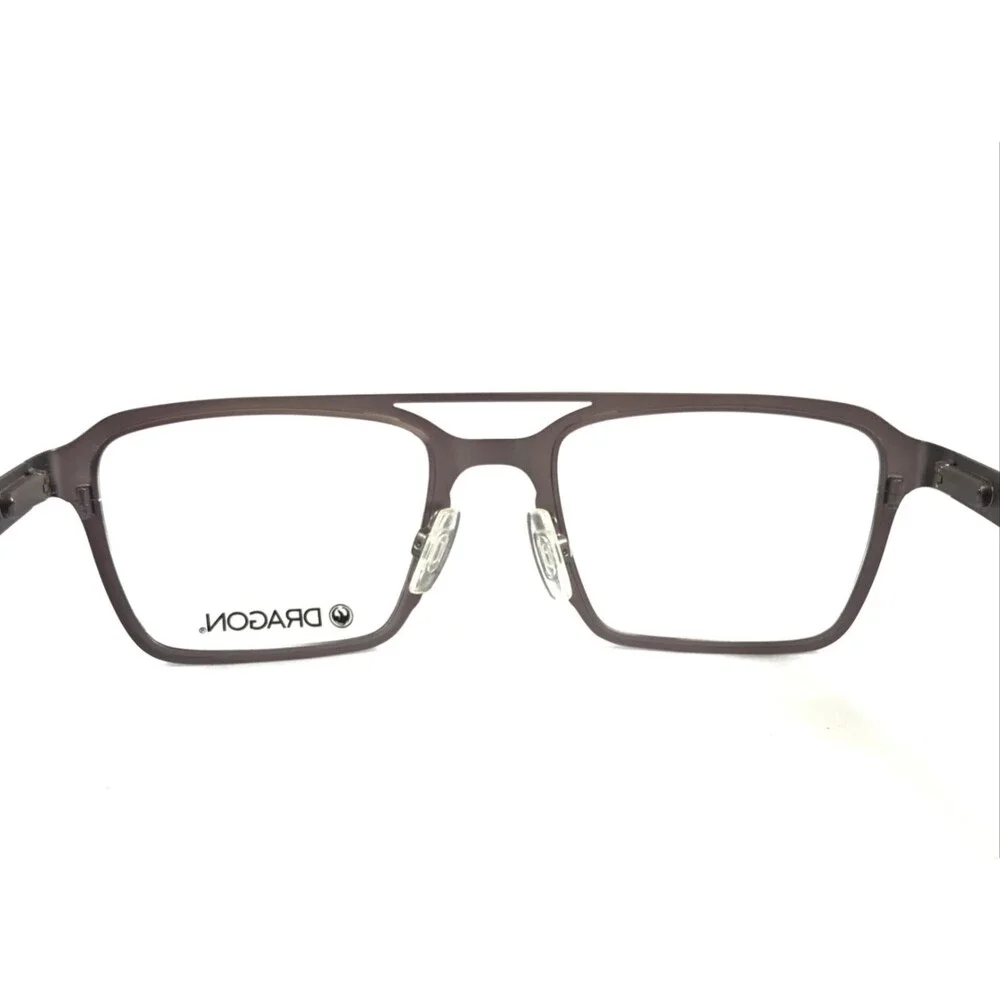 Dragon Eyeglasses Frames KAZ DR175 002 Satin Black Gunmetal Full Rim 52-20-140